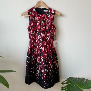 NWT Calvin Klein floral print fit & flare dress